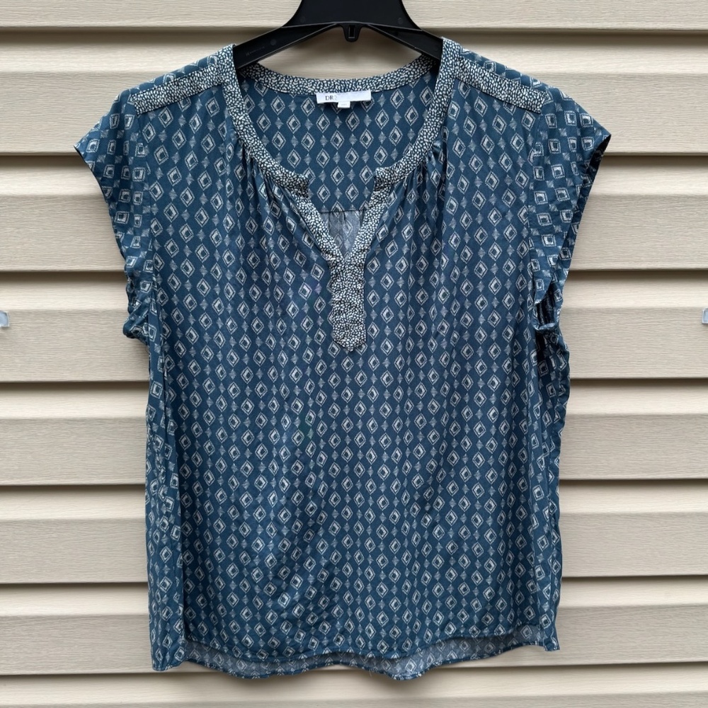 DR2 Womens XXL cap sleeve popover pullover shirt